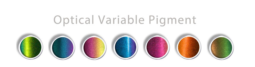 Optical variable pigment banner