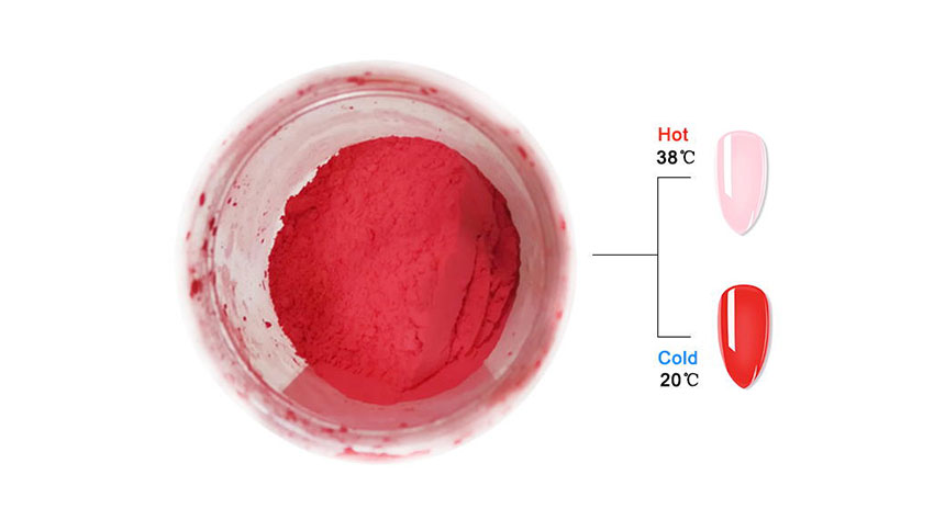 Rojo a claro Polvo que cambia la temperatura