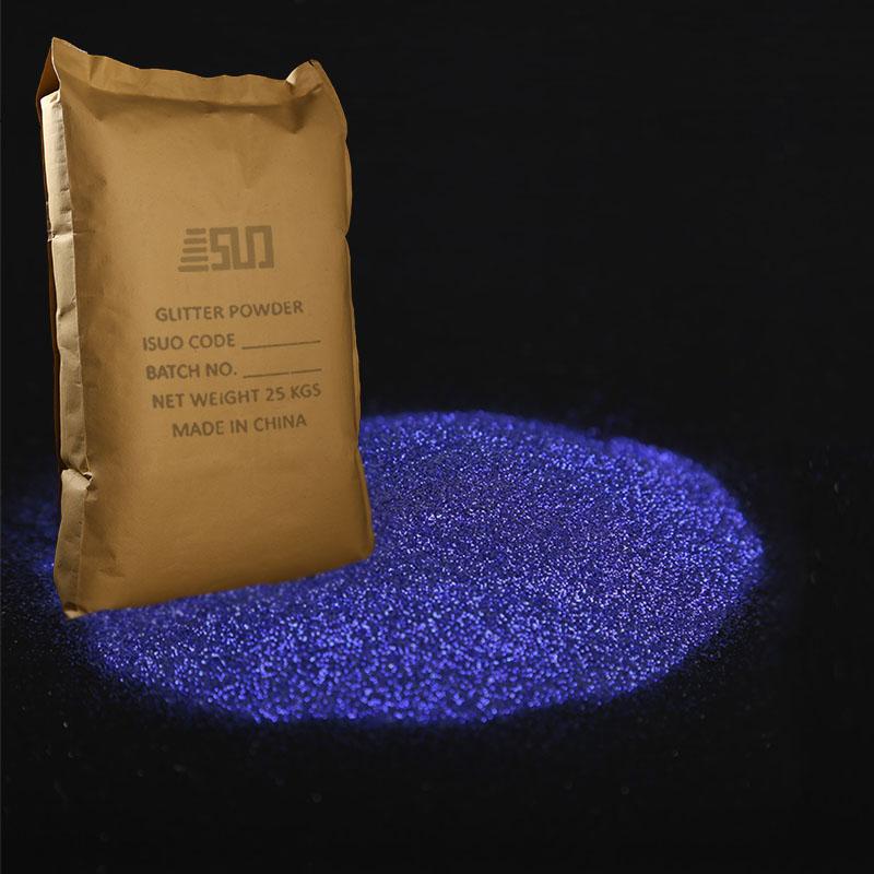 blue glitter pressed powder