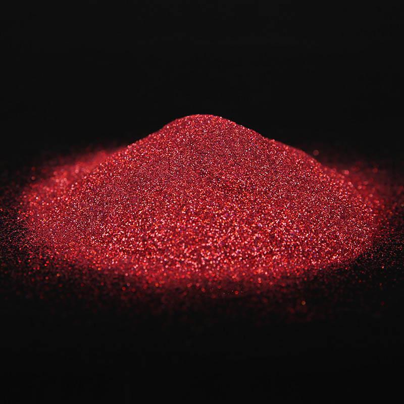 Holographic red glitter