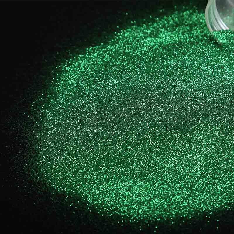 solvent resistant green glitter