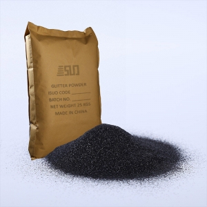polvo de brillo negro resistente a los solventes