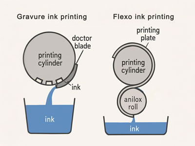 Tintas de impresión de huecograbado frente a tintas de impresión flexográfica: Comparación completa
